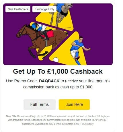 betdaq voucher codes - Betdaq exchange promotions